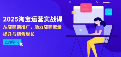淘宝运营实战课，从店铺到推广，助力店铺流量提升与销售增长